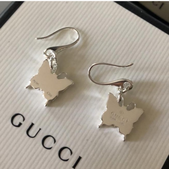 Gucci Butterfly Dangle Earings in Sterling Silver - Picture 4 of 8
